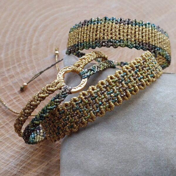 Gold&Green üclü bileklik seti